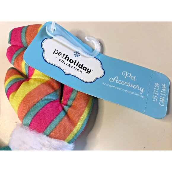 New Rainbow Pet Antlers Holiday Christmas Headband Reindeer Costume Small - Picture 3 of 5